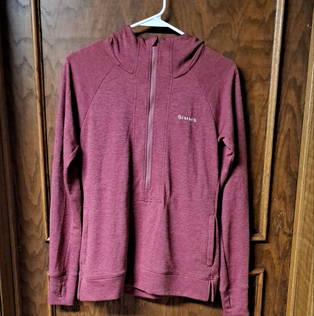 Simms Burgundy Quarter-Zip Pullover - image 1